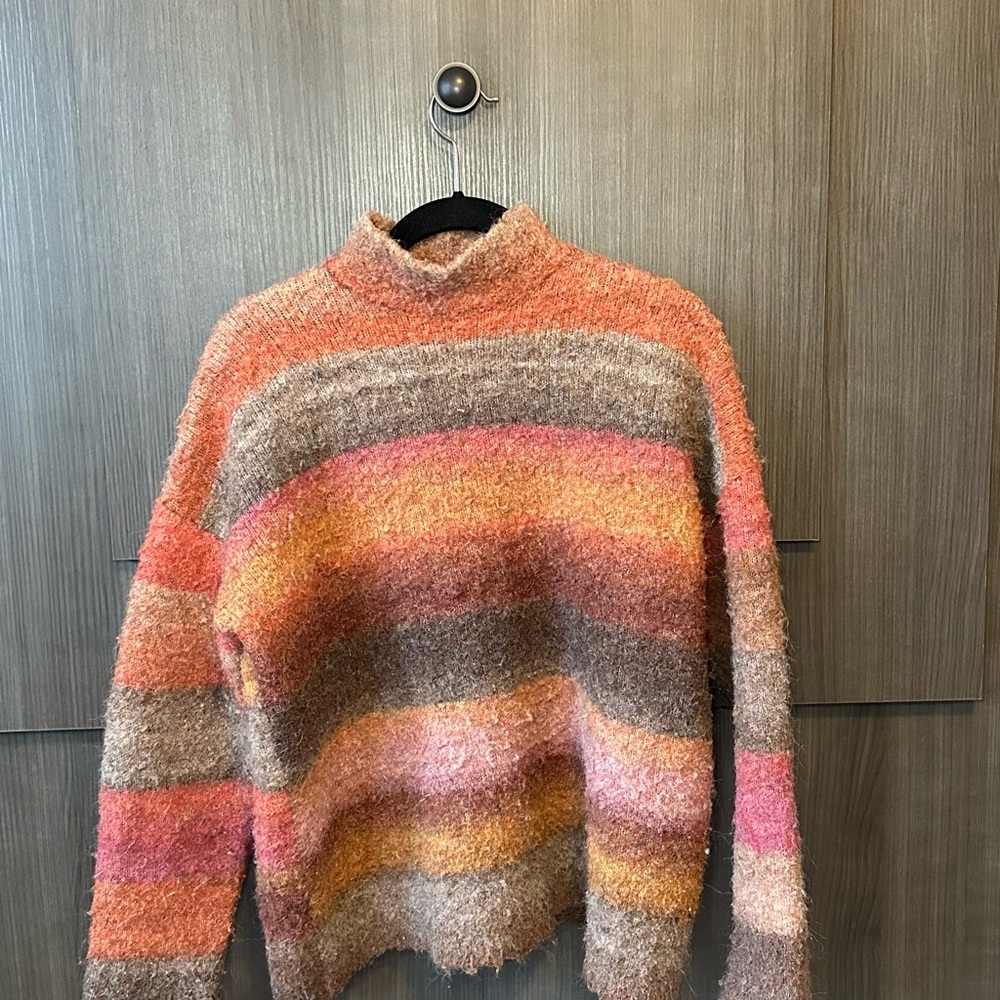 Cozy Multicolor Striped Women's Sweater